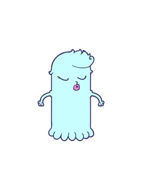 Şirin hayalet çizgi filminin gösterişli satış animasyonu.