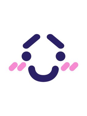 Mutlu bir yüz simgesinin ışık efekti animasyonu