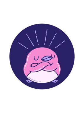 Katlanmış kanatlı bir robin dövmesi ikonunun dikkat çekici animasyonu