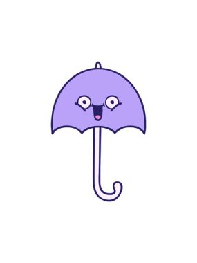 Bir şemsiye tasarımının çizgi filminin dönen hareketi.