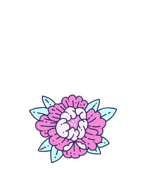 Geleneksel çiçek stilinde dövmenin canlanması ve yüzdürülmesi