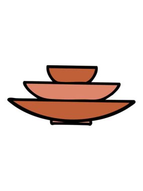 Seramik Japon tabaklarının titreşimli hareketli animasyonu