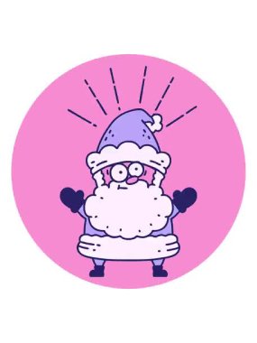 Noel Baba karakterinin titreyen hareketli animasyonu