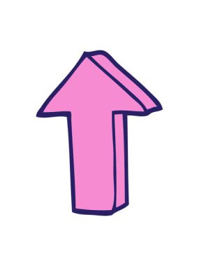 Karikatür karalama okunun titreyen hareketi.