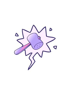 Yıldız patlaması etkisi çizgi film tokmağının konuşma baloncuğu yumuşak gradyan tarzıyla canlandırması