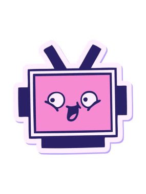 Hoş bir robot kafa tasarımının hareketli çıkartmasını salla