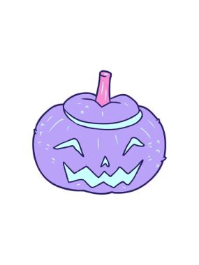 Cadılar Bayramı balkabağı çiziminin canlandırma efektini göster