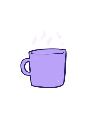 Bir fincan sıcak kahvenin canlandırması.