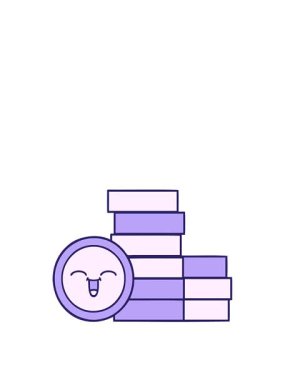 Sevimli bir madeni para çizgi filminin animasyonunu uzatıyorum.