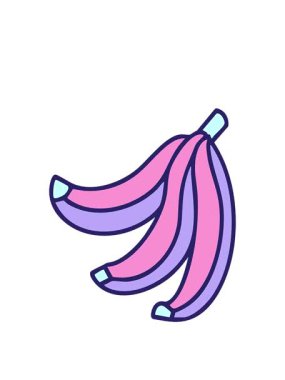 Brezilya çiziminden bir demet muzu canlandırmak