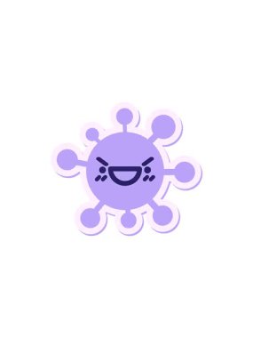 Kötü niyetli virüs çıkartmasının gösterişli satış animasyonu