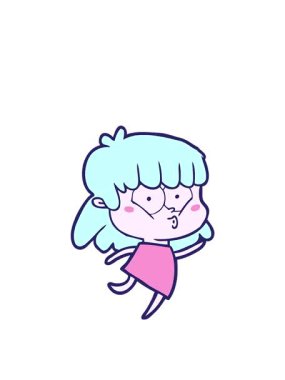 Çizgi filmdeki ıslık çalan kızın zıplama hareketi.