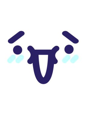 Utanç verici şirin yüz simgesinin titreşimli animasyonu