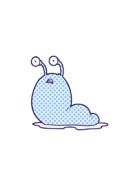 karikatür sümüklüböceğinin radyoaktif parlak animasyonu