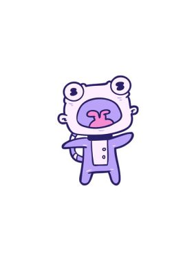 Garip uzaylı çizgi filminin satış animasyonu.