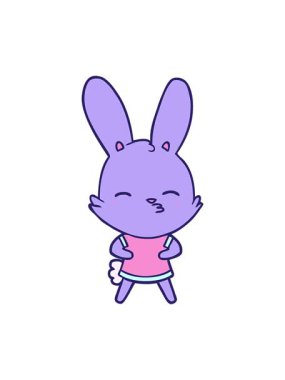 Meraklı tavşan çizgi filminin basınçlı animasyonu