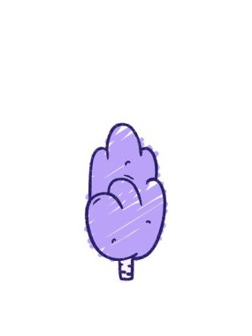 Zıplama hareketi ağaç tebeşiri çizim tasarımı