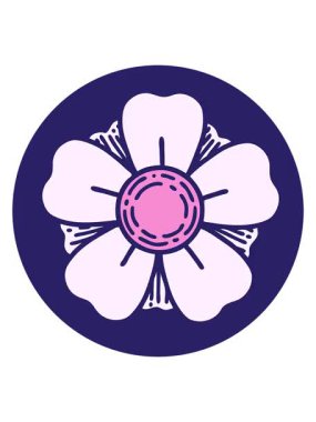 Bir çiçeğin çizilmiş görüntüsünün titreşimli hareketi