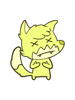 Çizgi film şaşı tilkinin renk animasyonu değişiyor