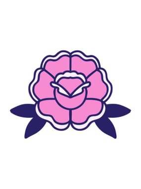 Dövme stili dekoratif çiçeğin animasyonunu salla ve durdur