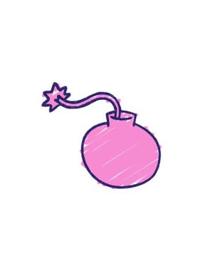 Yuvarlak Bomba Tebeşir Çiziminin gösterişli satış animasyonu