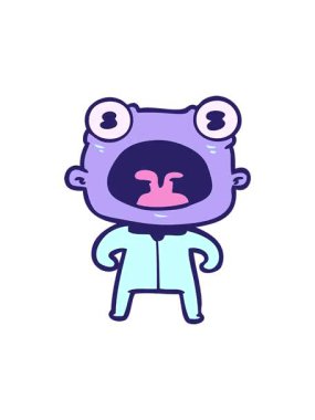 Garip uzaylı bağırışlarının dönen hareket animasyonu