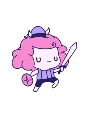 Çizgi film canlandırması kawaii şirin viking çocuk