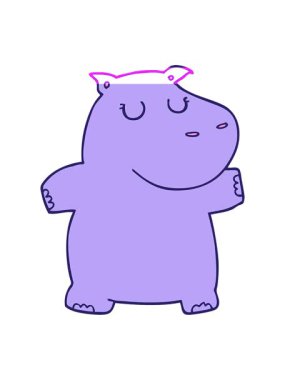 Bir su aygırı çiziminin animasyonunu güçlendir