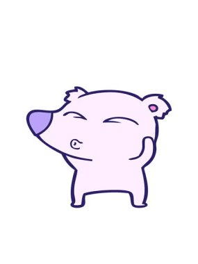 Islık çalan ayı çizgi filminin hareketli animasyonu