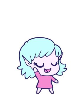 Mutlu Elf Kızı 'nın zıplama hareketi animasyonu