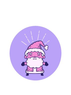 Dövme stili Noel Baba karakterinin animasyonunu genişletiyorum.