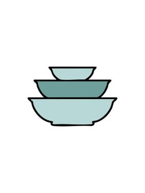 Seramik yemek kaseleri dizaynının gösterişli satış animasyonları