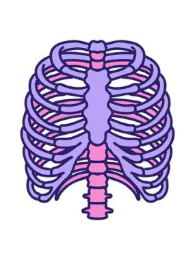 Göğüs kafesinin ikonik dövme görüntüsünün hareketli animasyonu