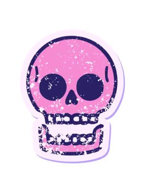 Bir kafatasının ikonik sıkıntı verici dövme görüntüsünün canlandırma efekti