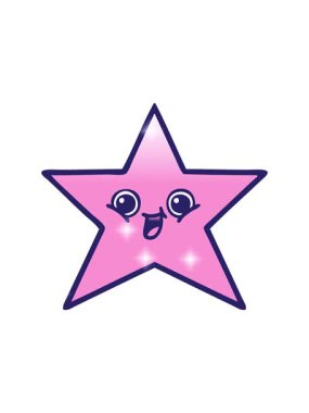 Sim efekti, altın yıldızın gölgeli çizgi filminin gradyan görüntüsü.