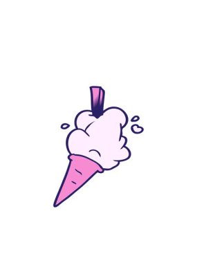 karikatür dondurma tasarımının hareketli animasyonu