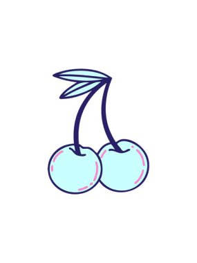 Dövmenin geleneksel kiraz biçiminde parlayan radyoaktif animasyonu