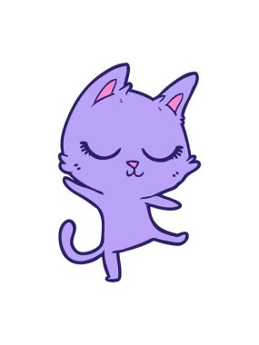 Sakin kedi çizgi filminin pixelize etkisi