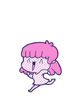 Bir kadının neon palet çizgi filminin animasyonunu uzatıyorum.