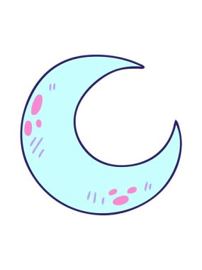 Garip çizgi film hilal ayının hareketli animasyonu