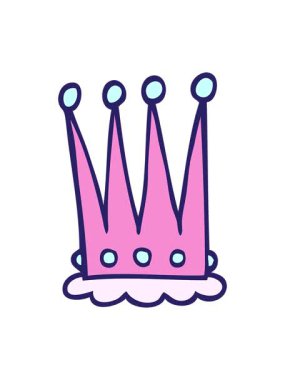 Karikatür karalama tacının hareketli animasyonu