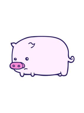 Karalanmış domuzun hareketli animasyonu