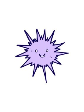 neon ışık efektleri çizgi film deniz kestanesinin animasyonu