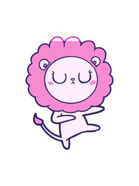 Çizgi film aslan dansının animasyonunu canlandırın.