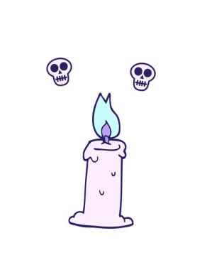 Bir çizgi film mumu animasyonu.