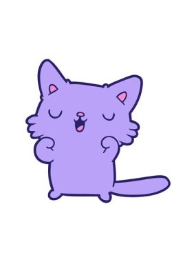 Mutlu kedi çiziminin hareketli animasyonu