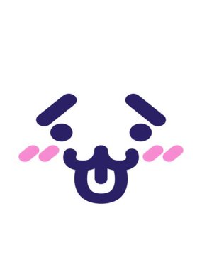 sevimli utangaç hayvan yüzü ikonunun hareketli animasyonu