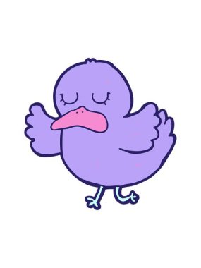 Çizgi film ördek çizimlerinin ışık efektleri