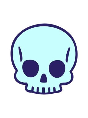 Kafatası karikatürünün titreşimli hareketi