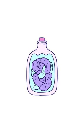 Çizgi film karikatür karalama kavanozu turşu turşusunu uzatıyorum.